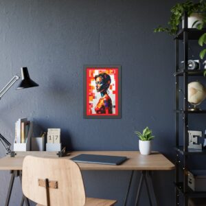 Pretty Pensive Woman | Framed Vertical Poster