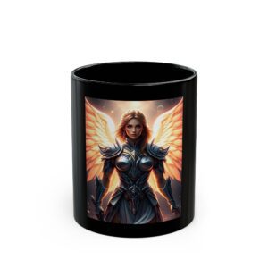 Black Female Angel Warrior Mug (11oz, 15oz)