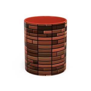 Brick Pattern Accent Coffee Mug (11, 15oz)