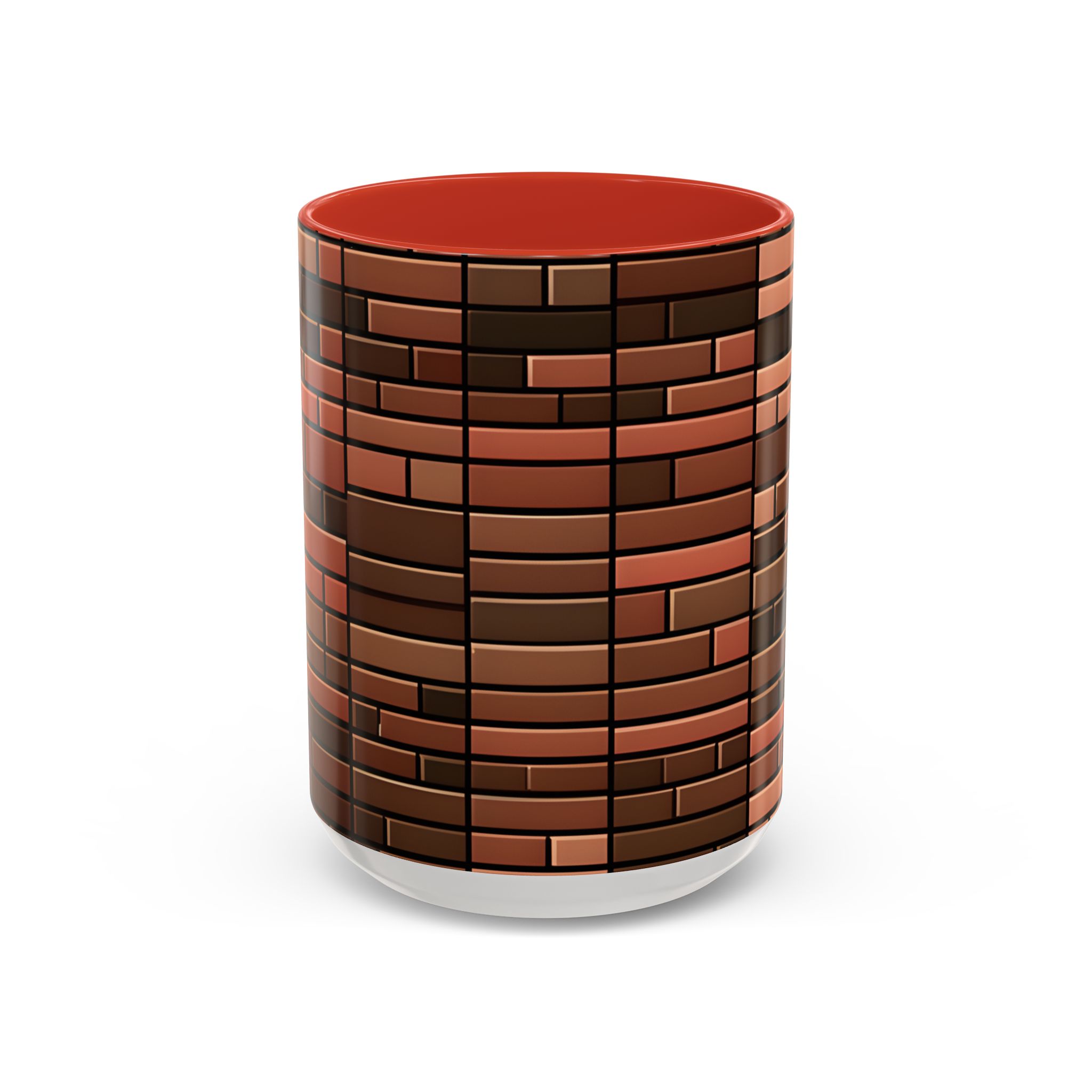 Brick Pattern Accent Coffee Mug (11, 15oz) - Image 5