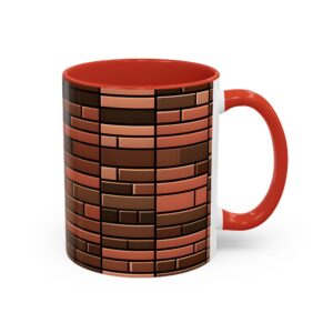 Brick Pattern Accent Coffee Mug (11, 15oz)