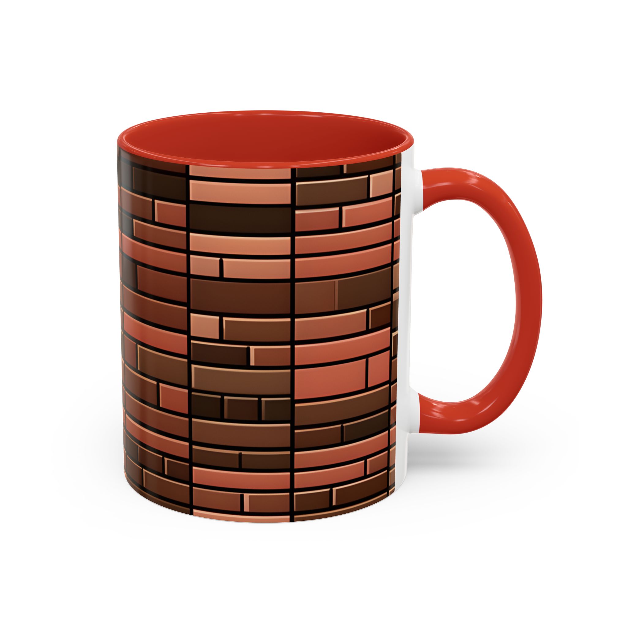 Brick Pattern Accent Coffee Mug (11, 15oz) - Image 2