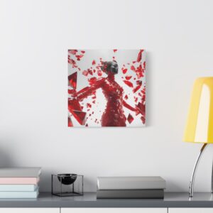 Red Crystal Girl | Gallery Canvas Wraps, Square Frame
