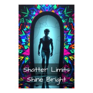 Determination Motivational Poster | Shatter Limits, Shine Bright
