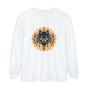 Sleek Wolf Graphic Tee | Native American Art Sweatshirt