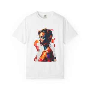 Attractive Contemplative Look T-Shirt | Young Woman Portrait