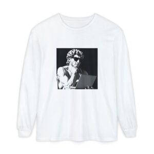 Artistic Long Sleeve T-Shirt - Thoughtful Portrait Design