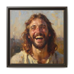 Framed Canvas of Laughing Jesus | Jesus Wall Art