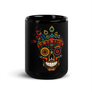 Bohemian Skull Ceramic Mug | Colorful Day of the Dead