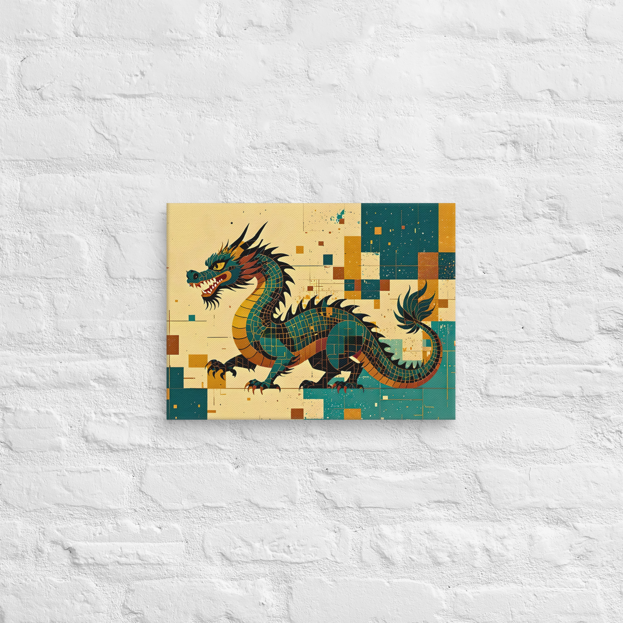 Awesome Unique Dragon Canvas Art | Retro Home Art - Image 4
