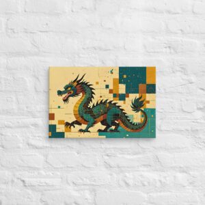 Awesome Unique Dragon Canvas Art | Retro Home Art