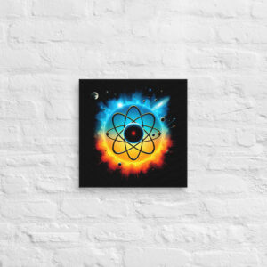 Intriguing Cosmic Atom | Atomic Touch Wall Art Print