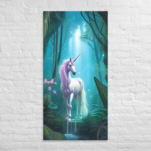 Mystical Unicorn in the Forest Canvas Art
