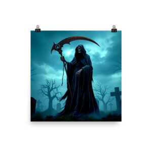 Grim Reaper Wall Art | Spooky Vertical Poster