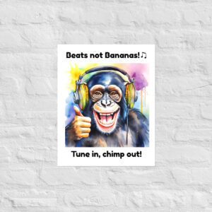 Cheerful Chimpanzee Poster