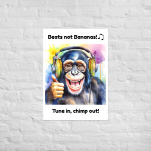 Cheerful Chimpanzee Poster