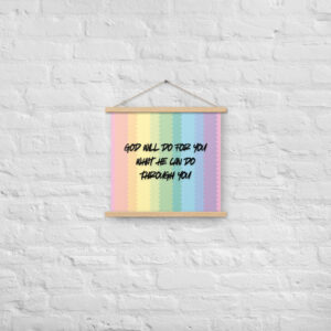 Poster with hangers