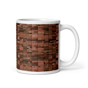 Brick Pattern Accent Coffee Mug