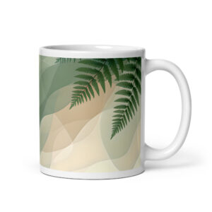 White glossy mug