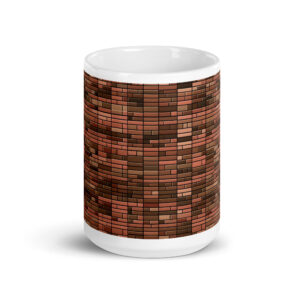 Brick Pattern Accent Coffee Mug