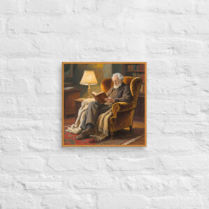 Old Man Reading Canvas Art | Graceful Art Piece