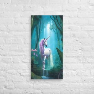 Mystical Unicorn in the Forest Canvas Art
