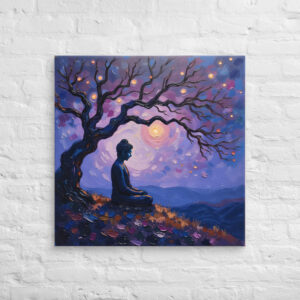 Serene Buddha Canvas Art | Vincent Van Gogh Style Art