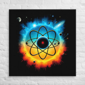Intriguing Cosmic Atom | Atomic Touch Wall Art Print