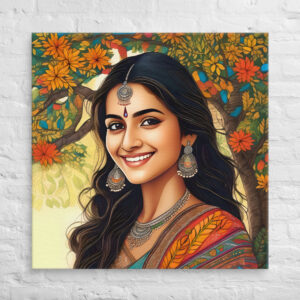 Pretty Woman Madhubani Wall Art