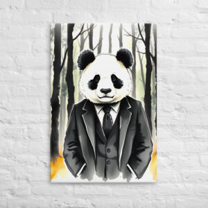 Canvas Art Panda in a Suit