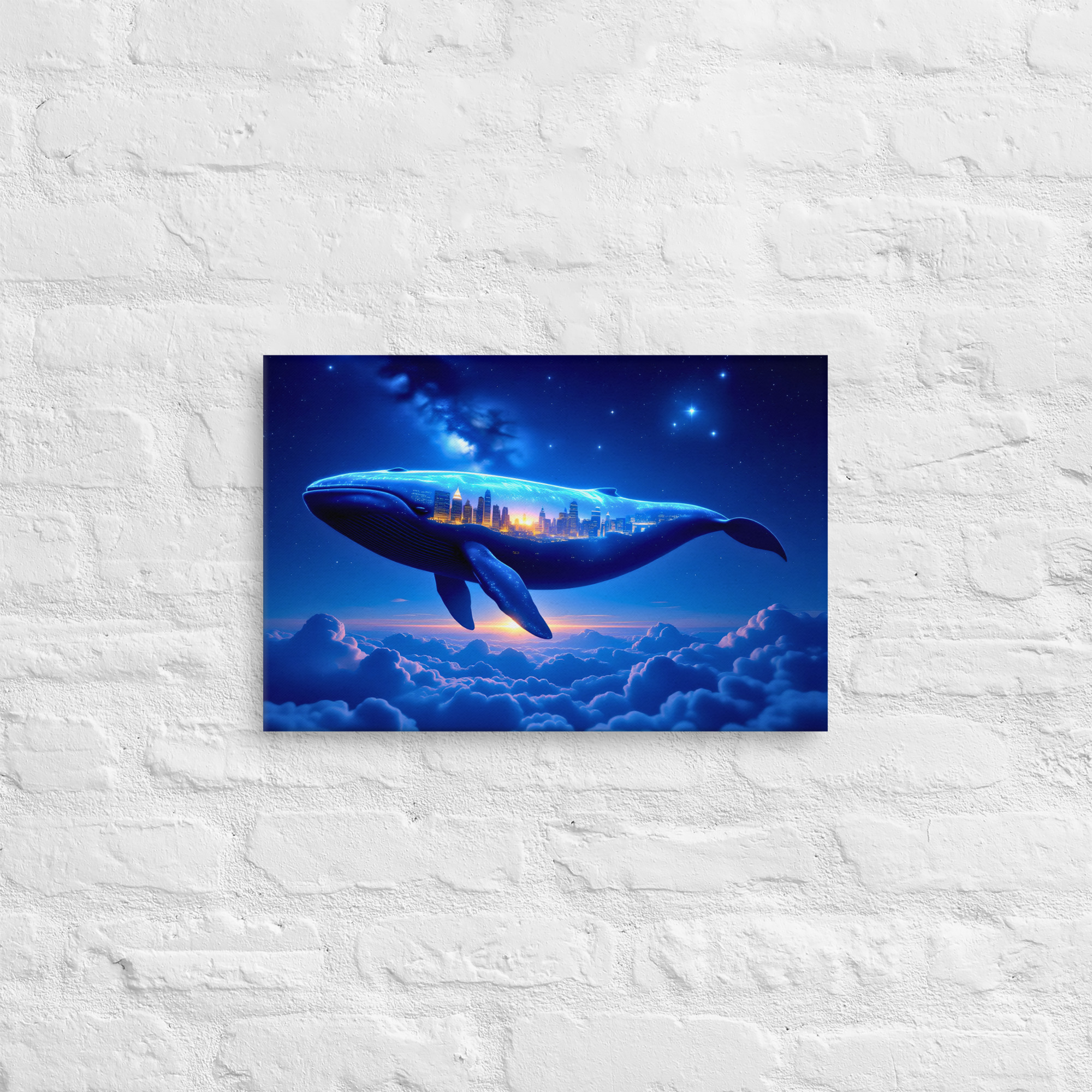 Whale in the Clouds Thin Canvas Art - Image 6