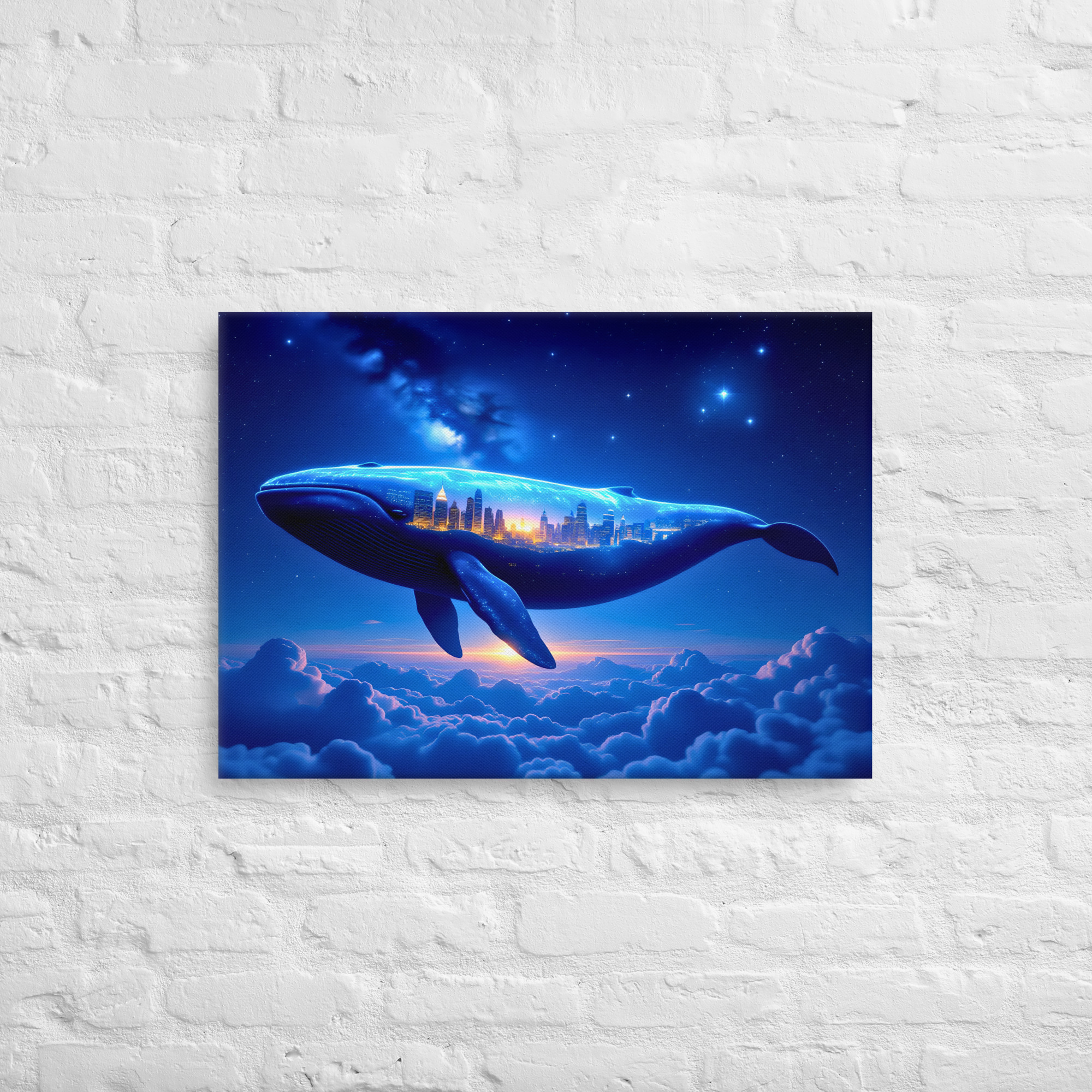 Whale in the Clouds Thin Canvas Art - Image 7