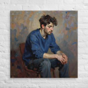 Thinking Man Art on Canvas